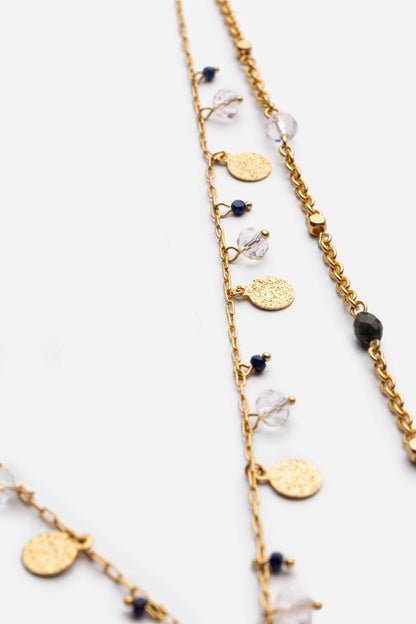 TWO STRAND MULTI BEAD NECKLACE
