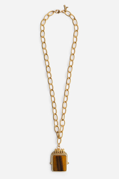 SEMIPRECIOUS PENDANT NECKLACE