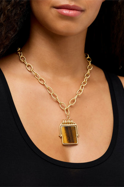 SEMIPRECIOUS PENDANT NECKLACE