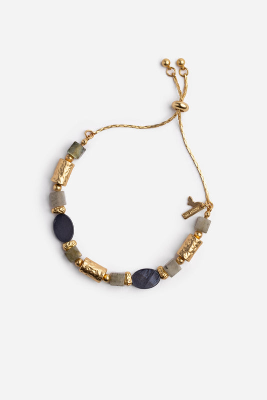 MULTI BEAD PULL TIE BRACELET