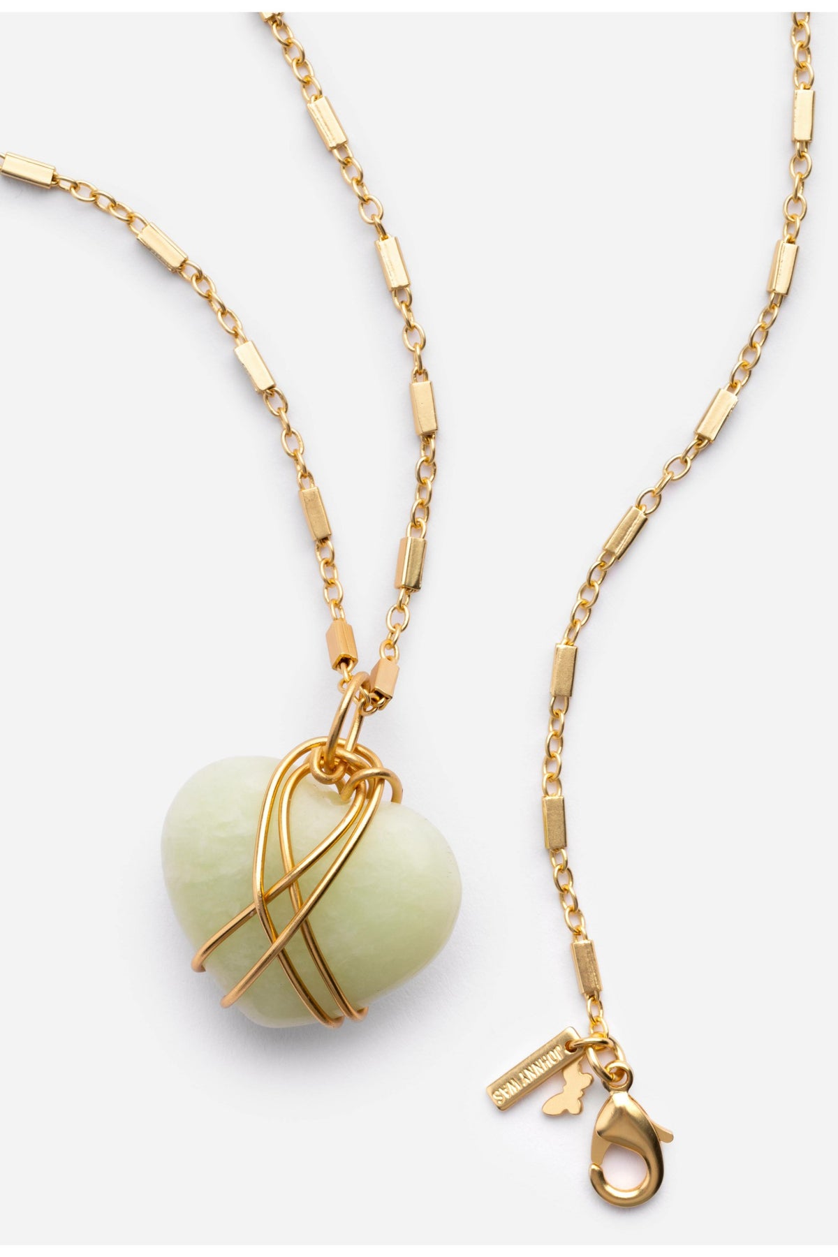 WIRE WRAPPED HEART PENDANT NECKLACE