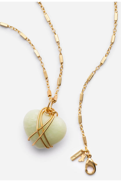 WIRE WRAPPED HEART PENDANT NECKLACE