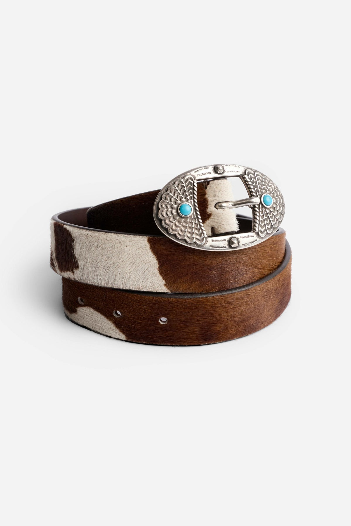 MACULATO ITALIAN CALF HAIR BELT