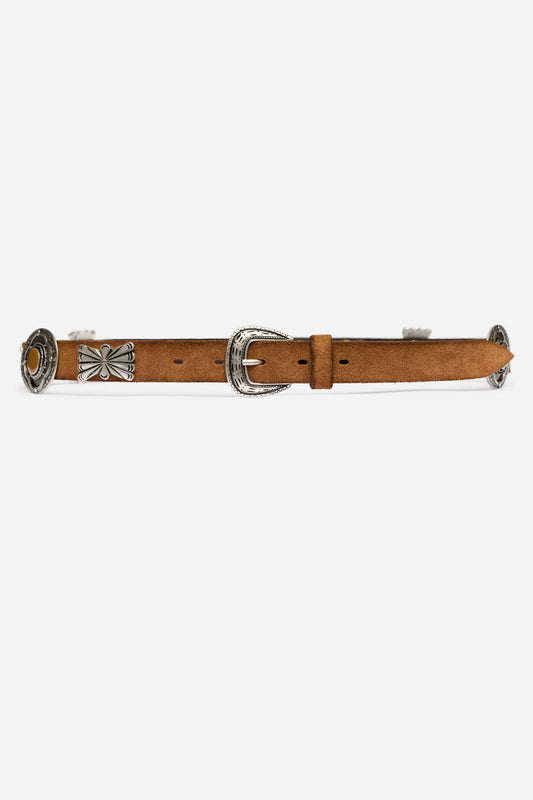 SPILLA ITALIAN SUEDE CONCH BELT