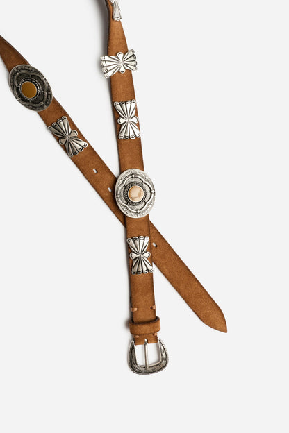 SPILLA ITALIAN SUEDE CONCH BELT
