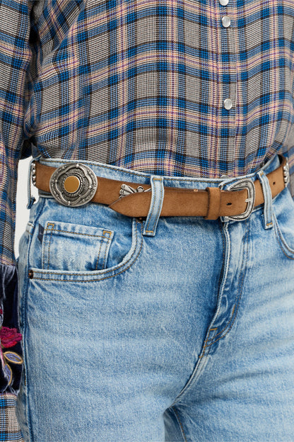 SPILLA ITALIAN SUEDE CONCH BELT