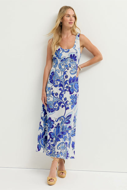 LINEN BIAS TANK DRESS