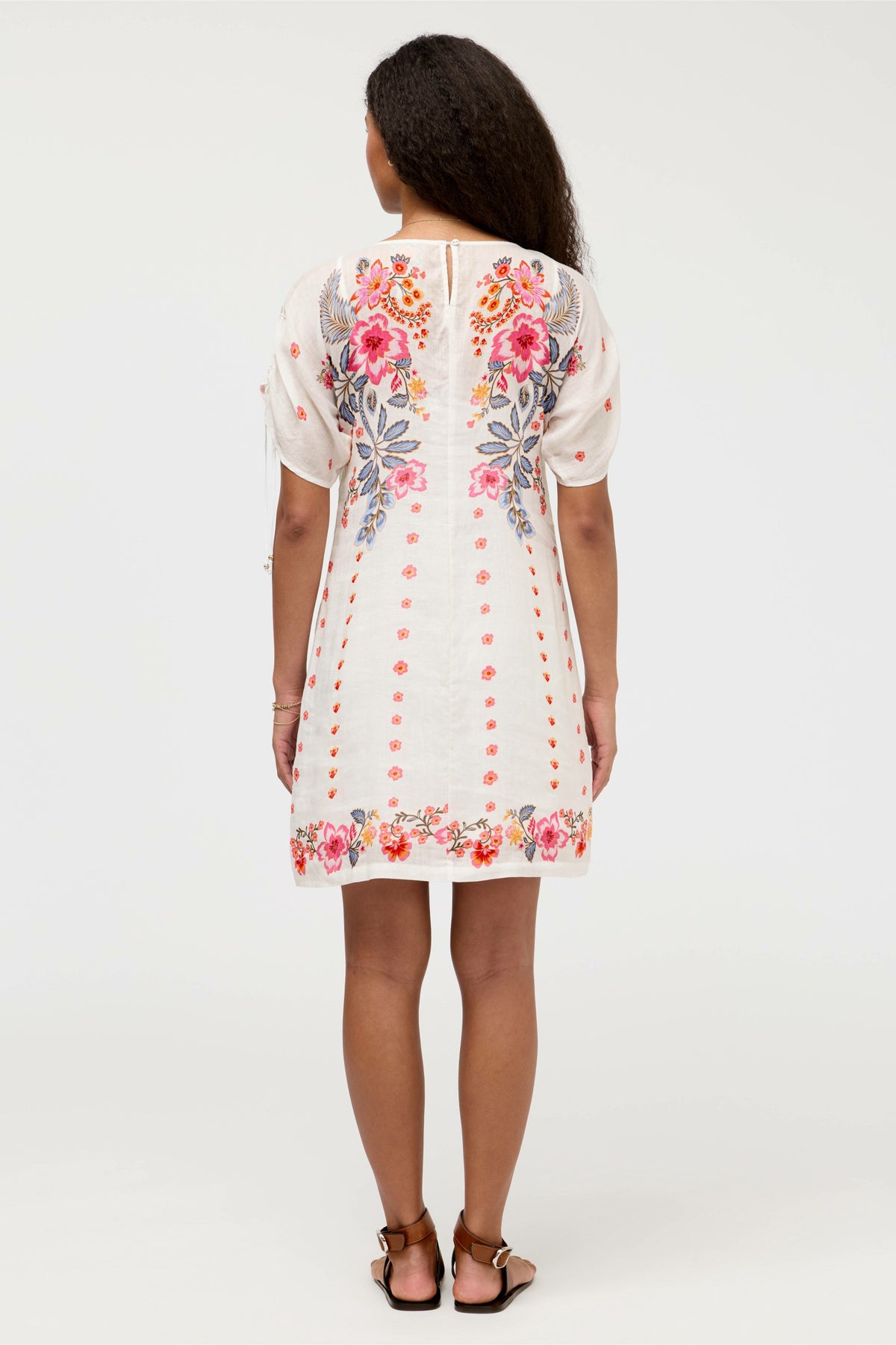 RUCHED SLEEVE DRESS
