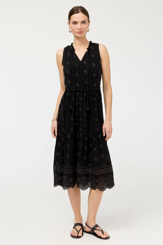SUSILA MIDI TIERED DRESS