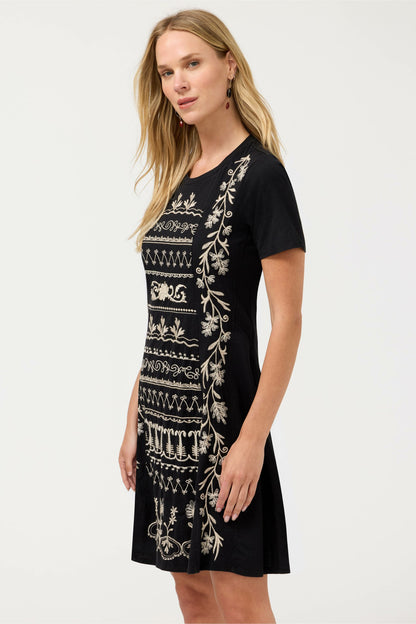SEAMED KNIT DRESS