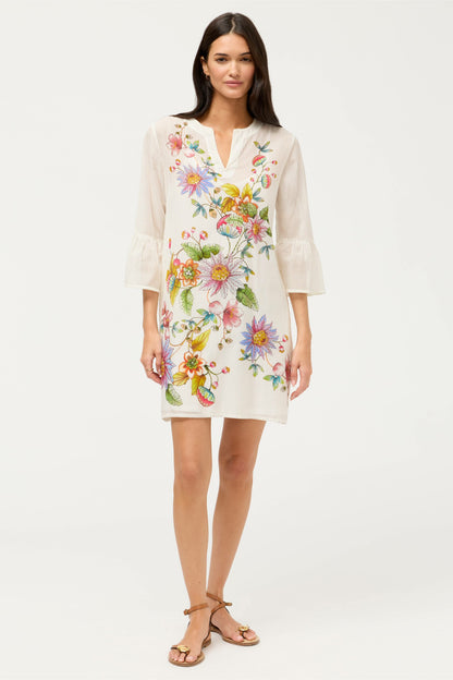 RUFFLE SLEEVE DRESS