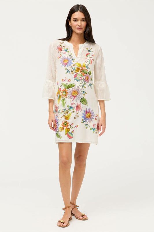 RUFFLE SLEEVE DRESS