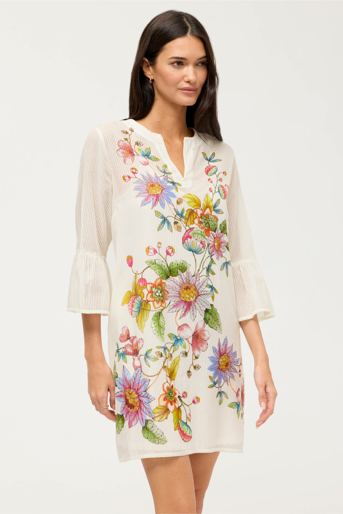 RUFFLE SLEEVE DRESS
