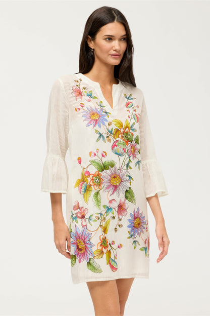 RUFFLE SLEEVE DRESS