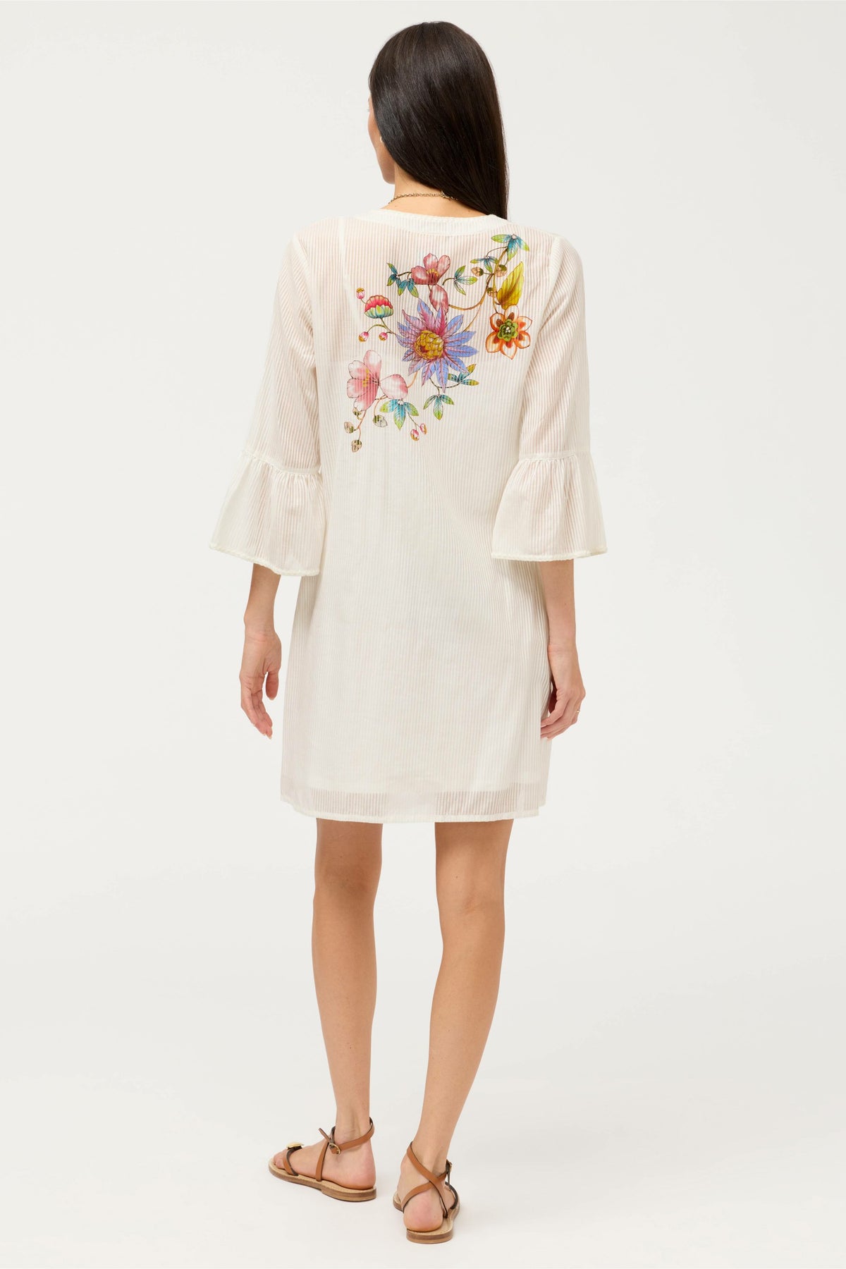 RUFFLE SLEEVE DRESS