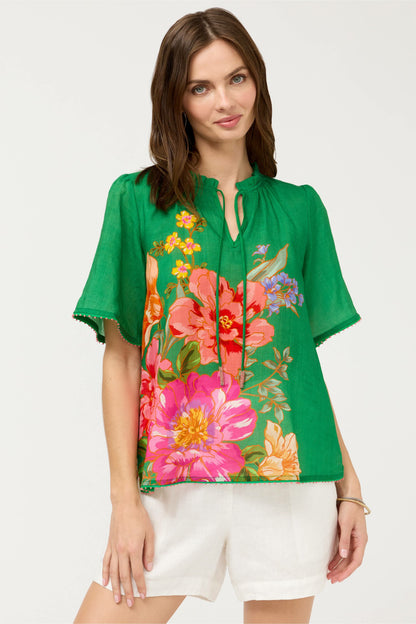FLUTTER SLEEVE BLOUSE