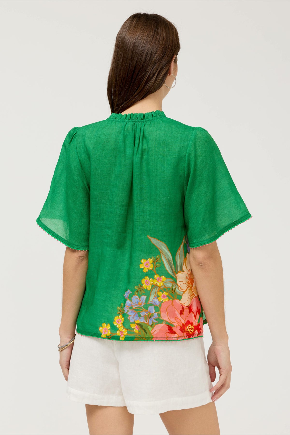 FLUTTER SLEEVE BLOUSE