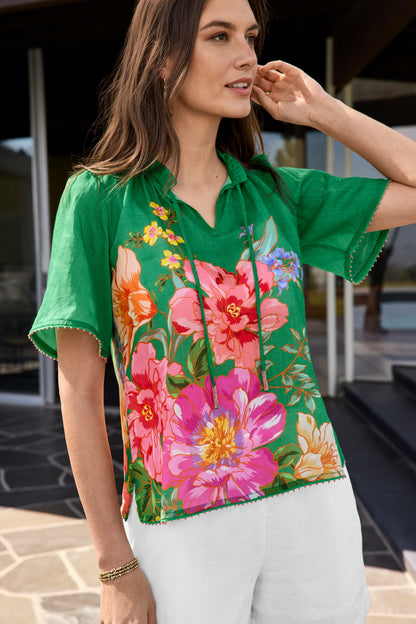 FLUTTER SLEEVE BLOUSE