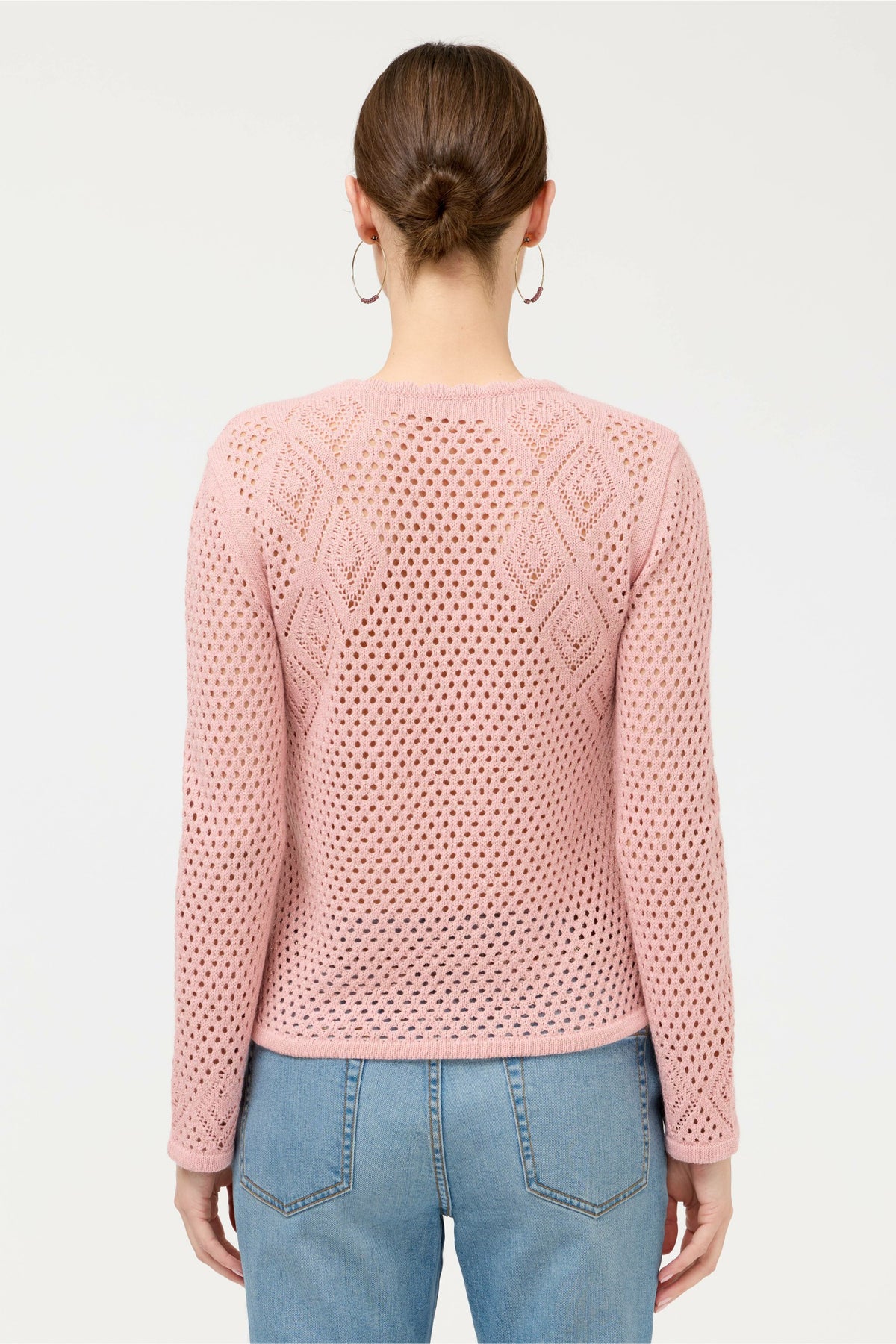 THE METALLIC DIAMOND KNIT PULLOVER