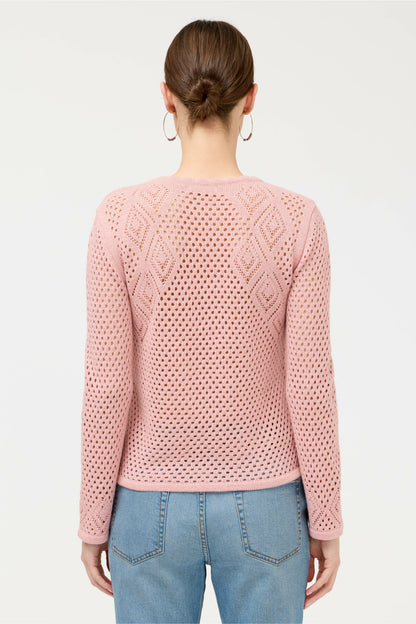 THE METALLIC DIAMOND KNIT PULLOVER