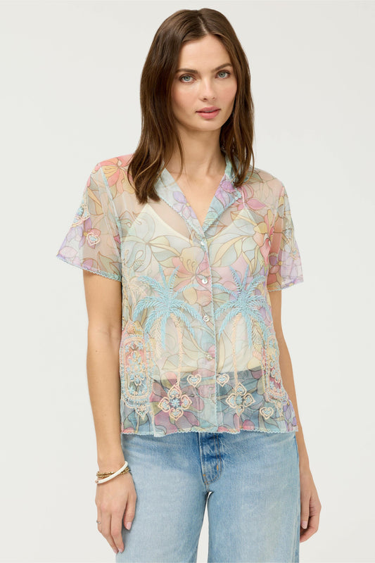 DELLUCI MESH CAMP SHIRT