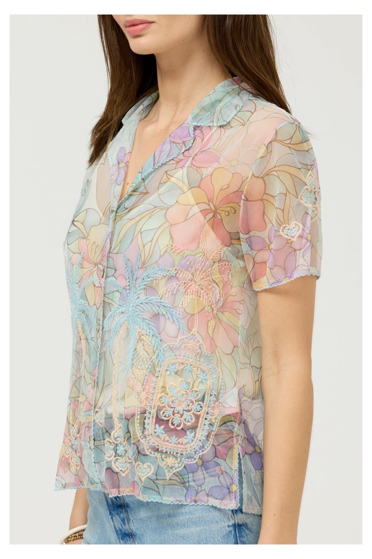 DELLUCI MESH CAMP SHIRT