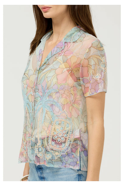 DELLUCI MESH CAMP SHIRT