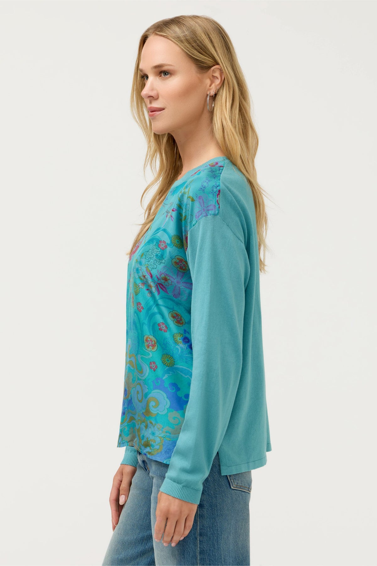 THE PRINTED DROP SHOULDER PULLOVER