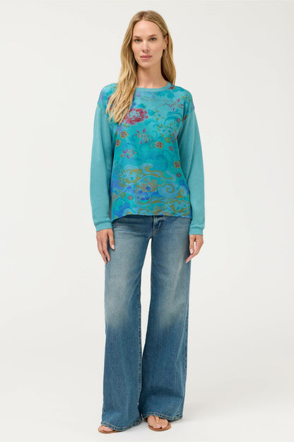 THE PRINTED DROP SHOULDER PULLOVER
