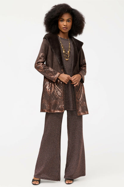 LASEI FAUX SUEDE FUR COAT