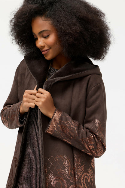 LASEI FAUX SUEDE FUR COAT