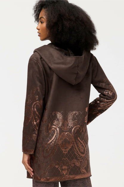 LASEI FAUX SUEDE FUR COAT