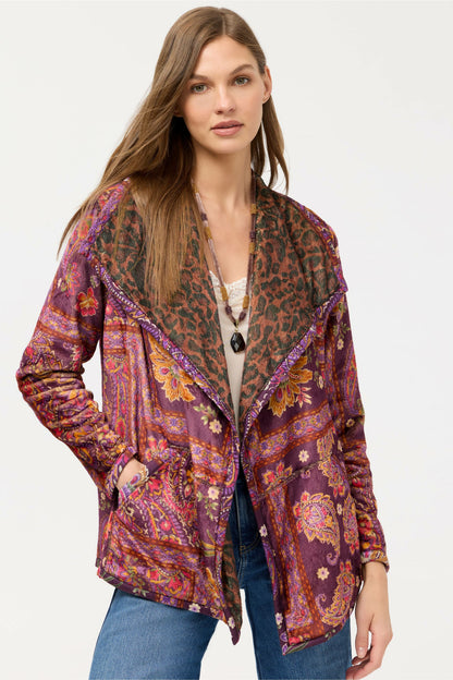 JOAN WRAP BINDED SHERPA JACKET