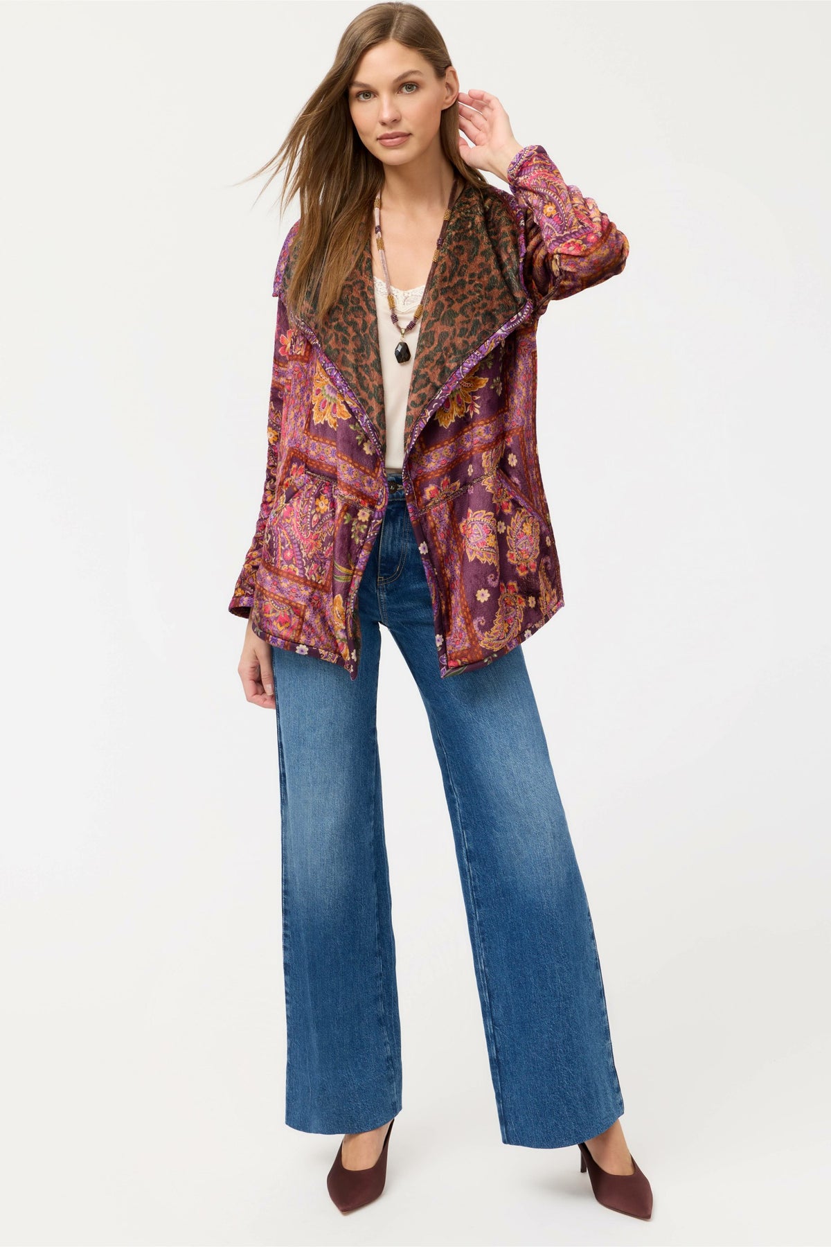 JOAN WRAP BINDED SHERPA JACKET