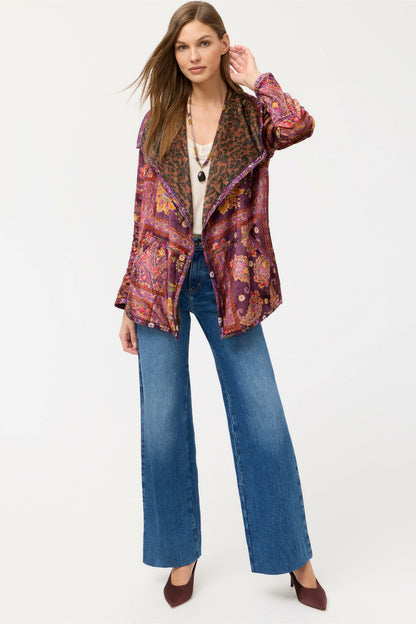 JOAN WRAP BINDED SHERPA JACKET