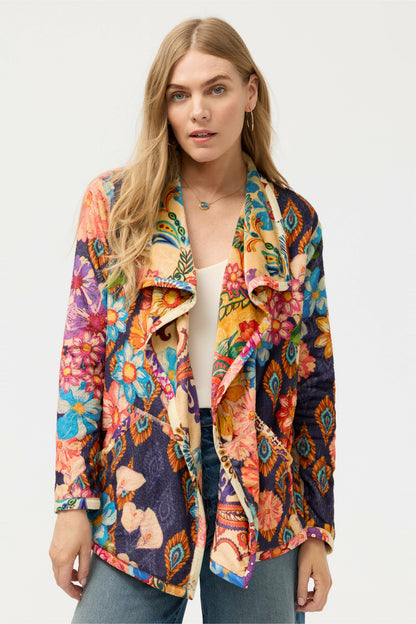 JOAN WRAP BINDED SHERPA JACKET
