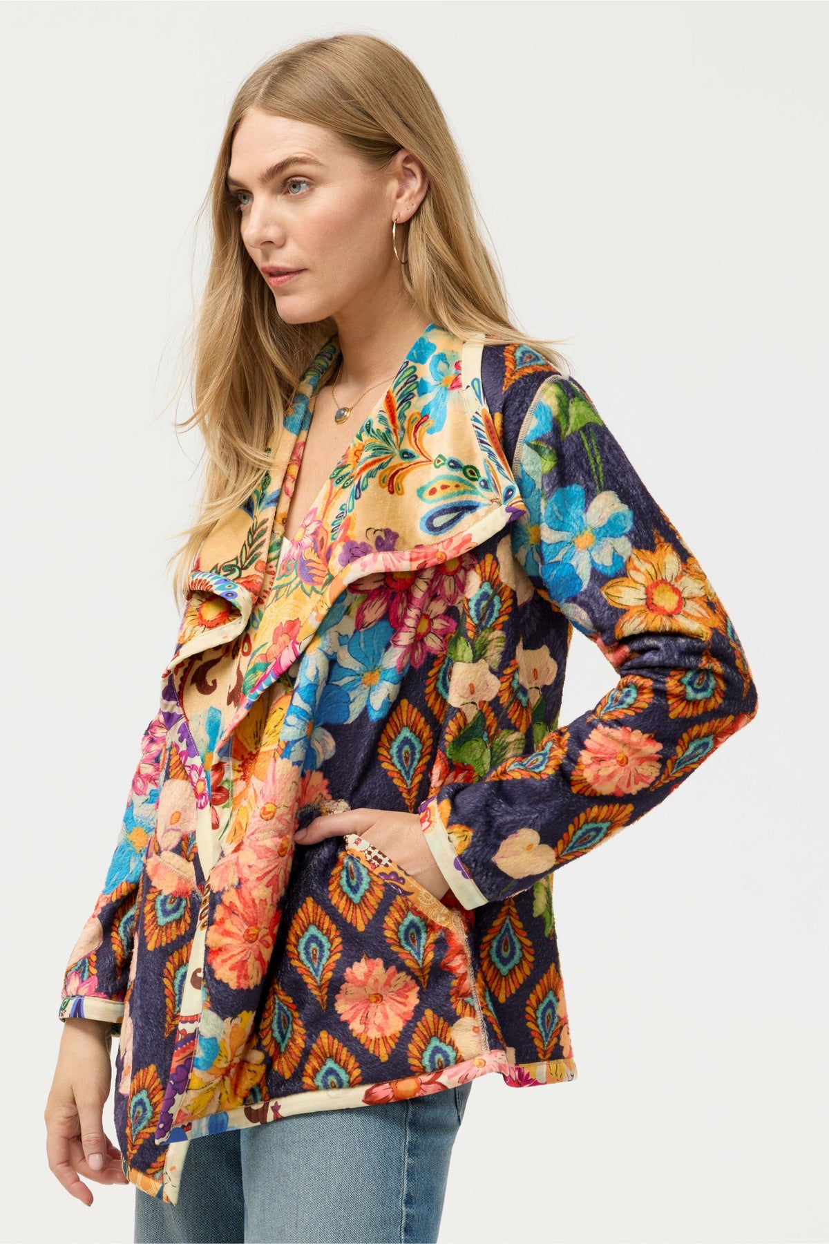 JOAN WRAP BINDED SHERPA JACKET