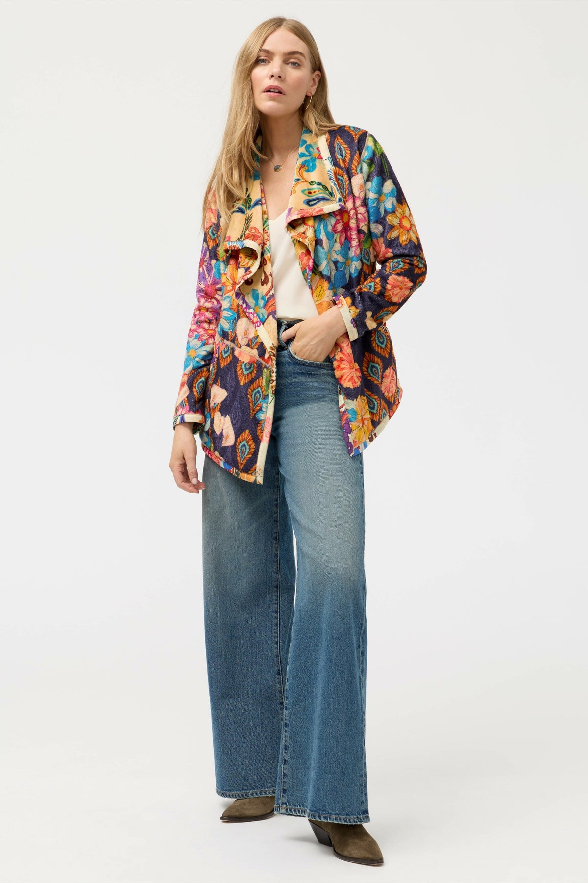 JOAN WRAP BINDED SHERPA JACKET