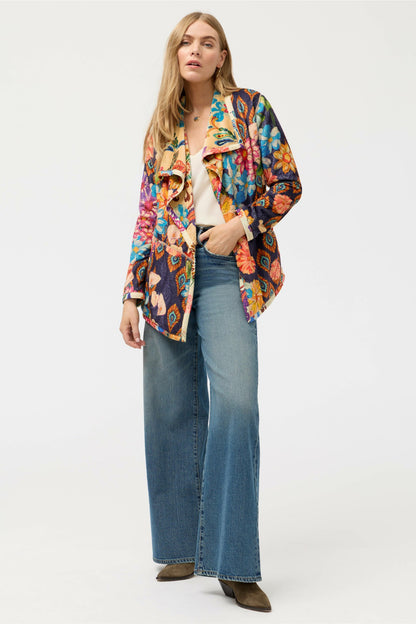 JOAN WRAP BINDED SHERPA JACKET