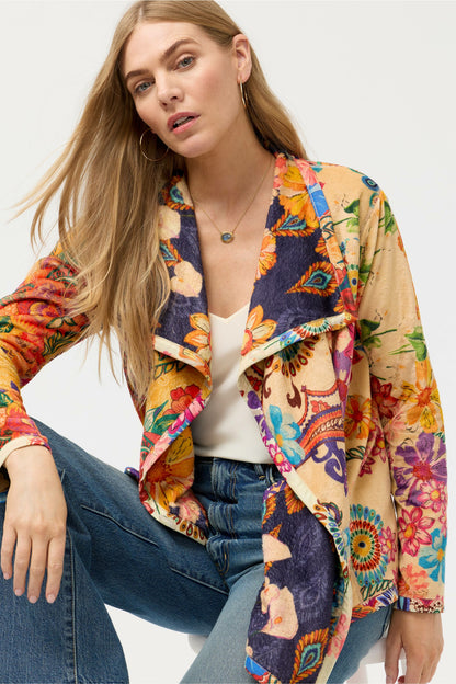 JOAN WRAP BINDED SHERPA JACKET