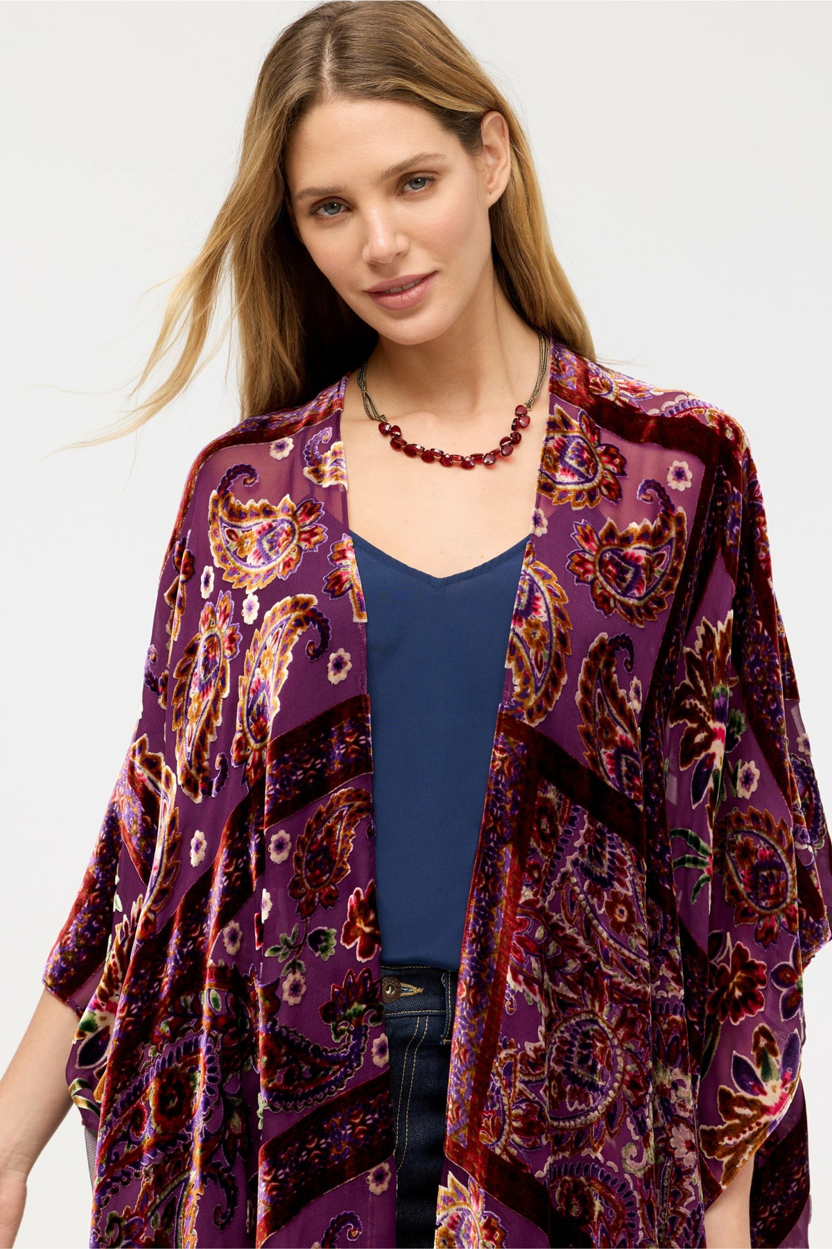 BURNOUT VELVET SHAWL