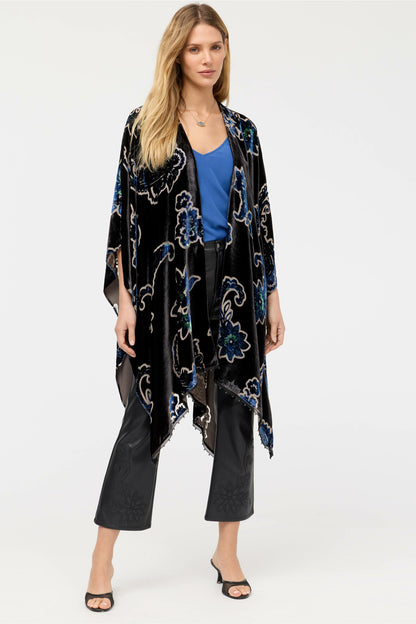 BURNOUT VELVET SHAWL
