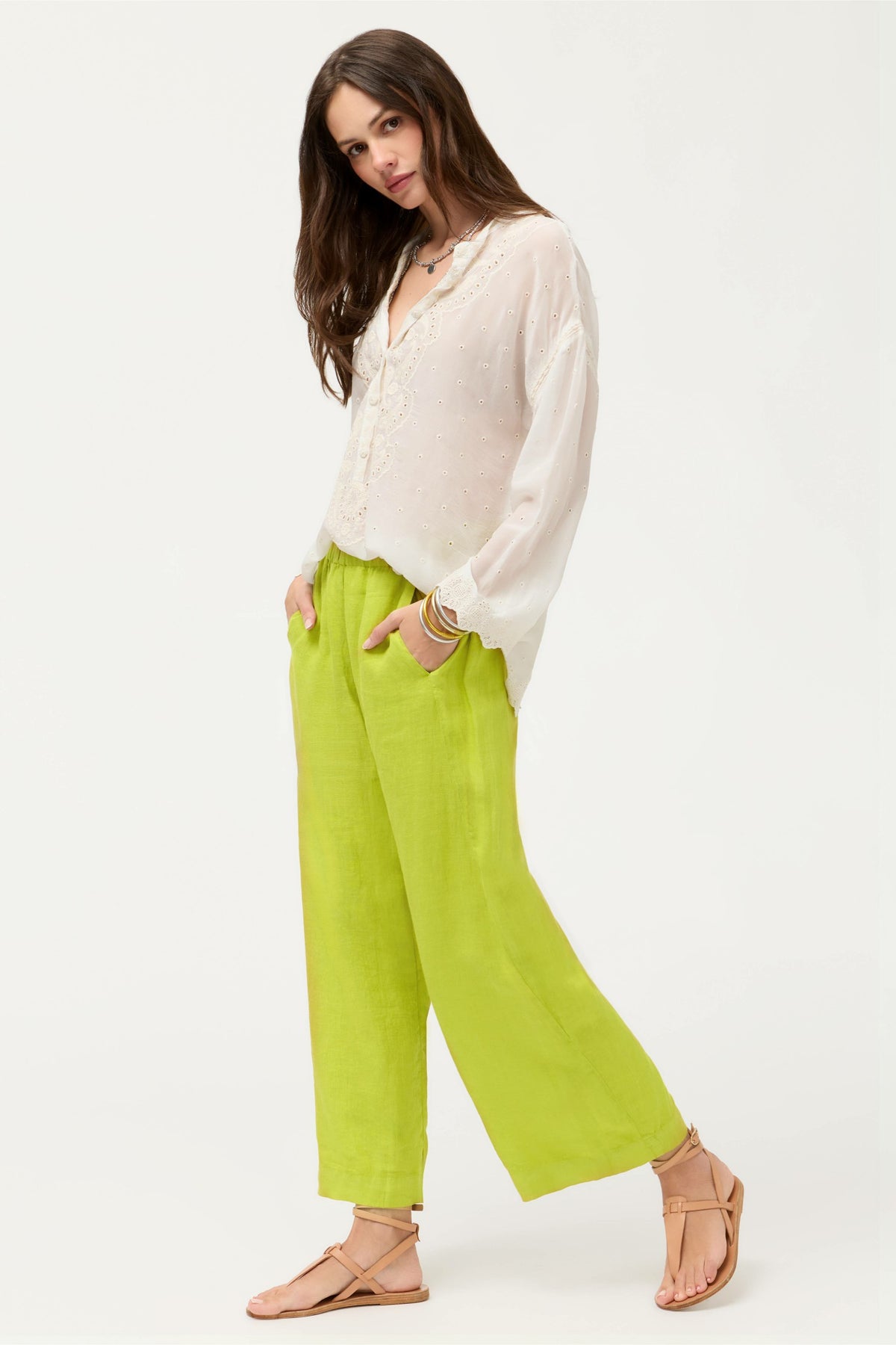 CROPPED LINEN PANT
