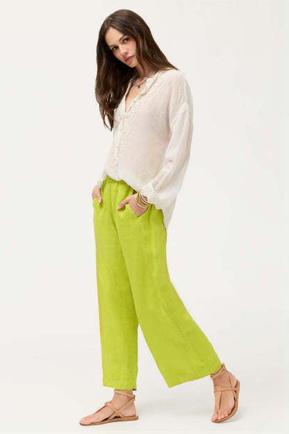 CROPPED LINEN PANT