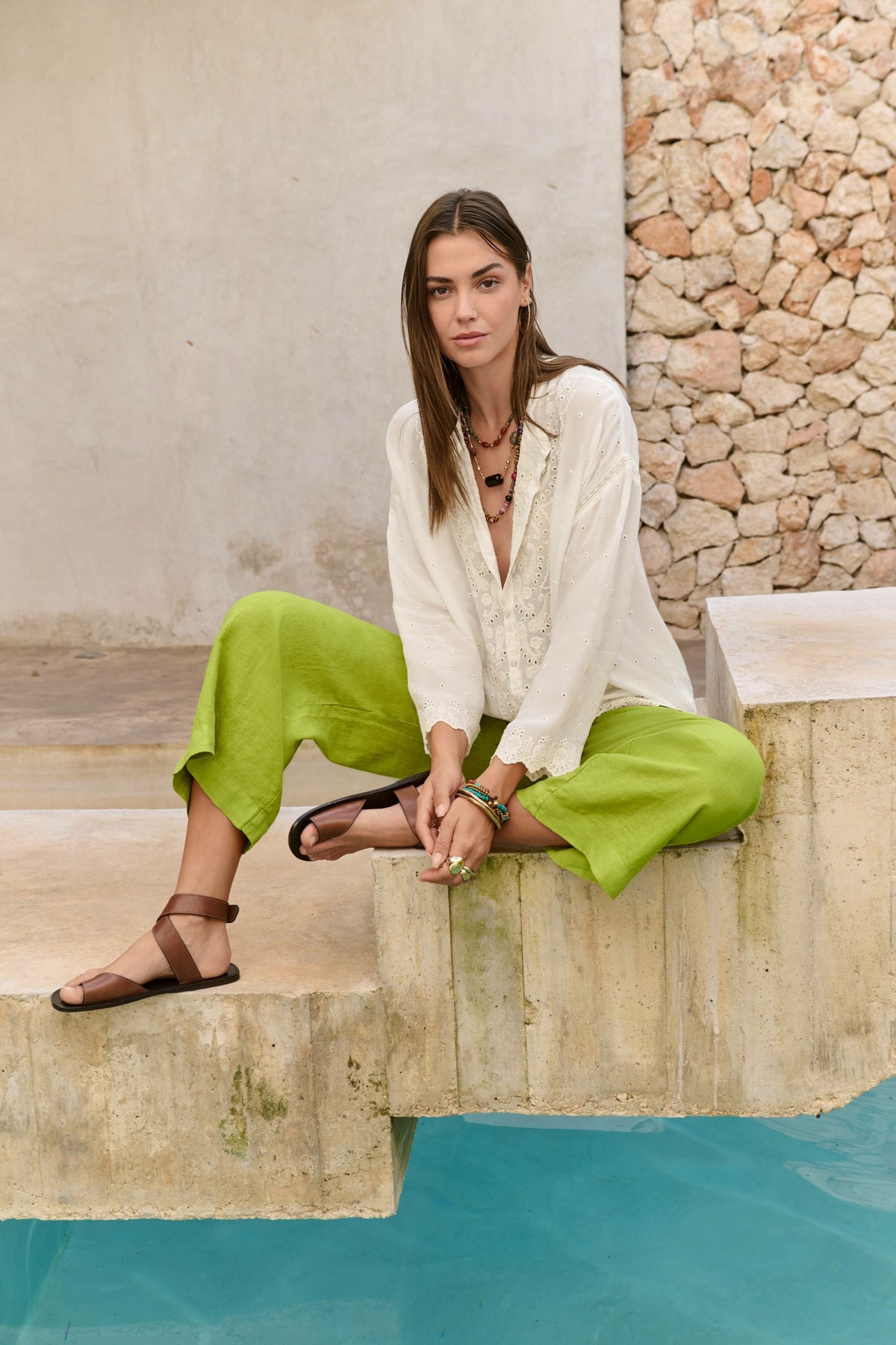 CROPPED LINEN PANT