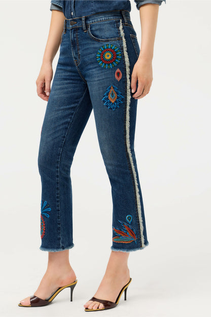 THE FRINGE CROPPED BABY BOOT JEAN