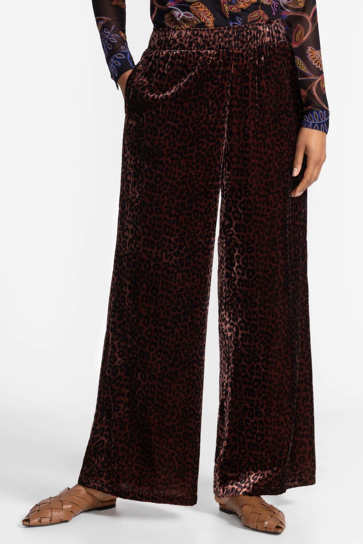 WIDE LEG VELVET PANT