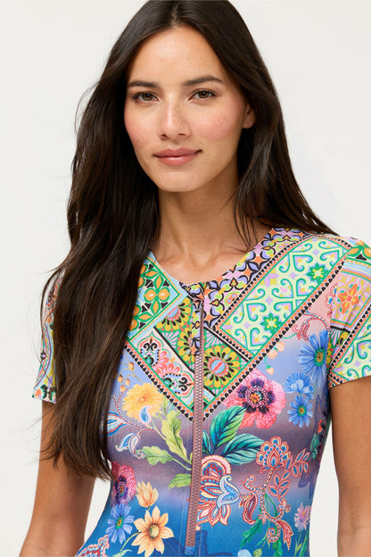 LILLIANA SHORT SLEEVE ONE PIECE