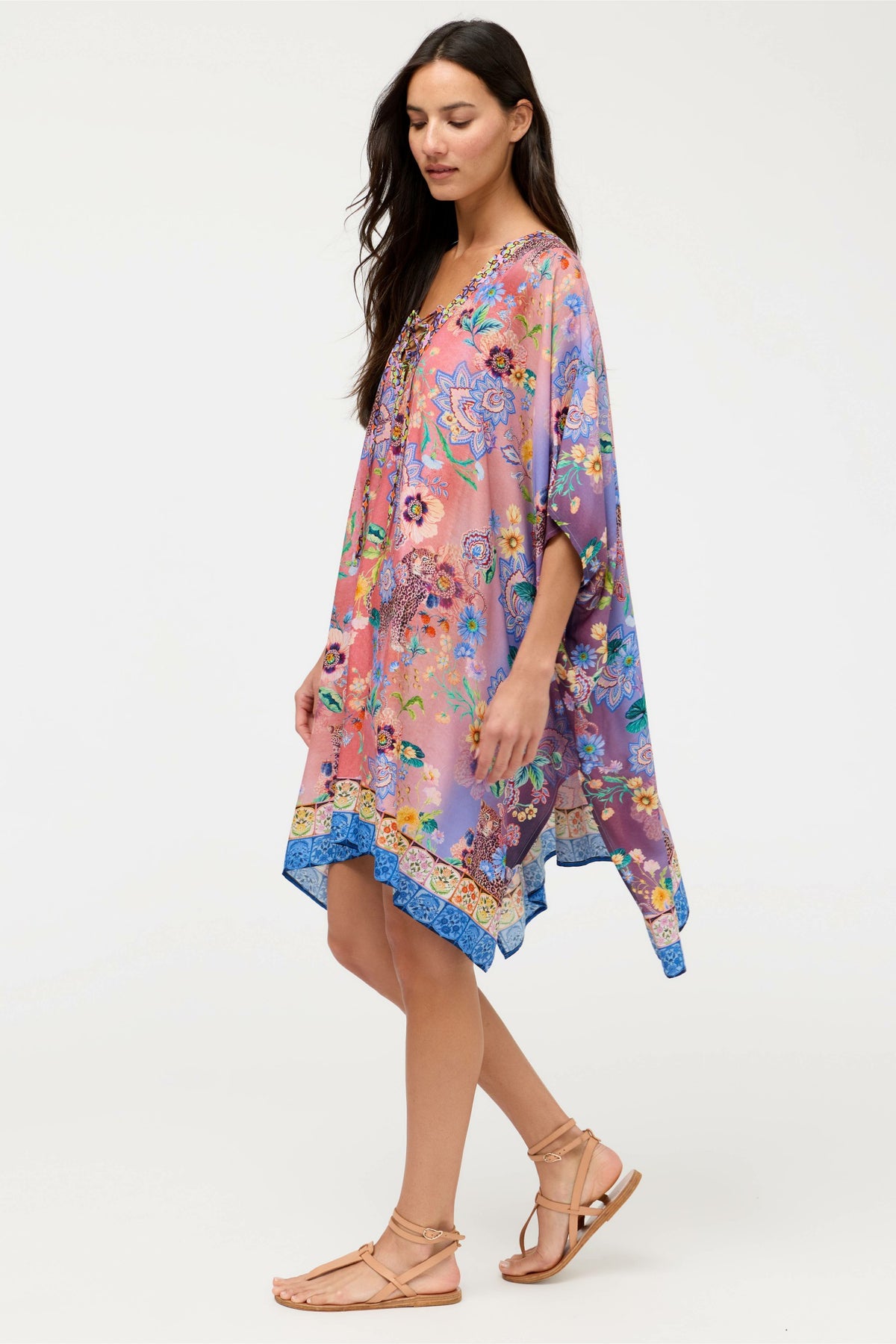 LILLIANA TIE SHORT KAFTAN