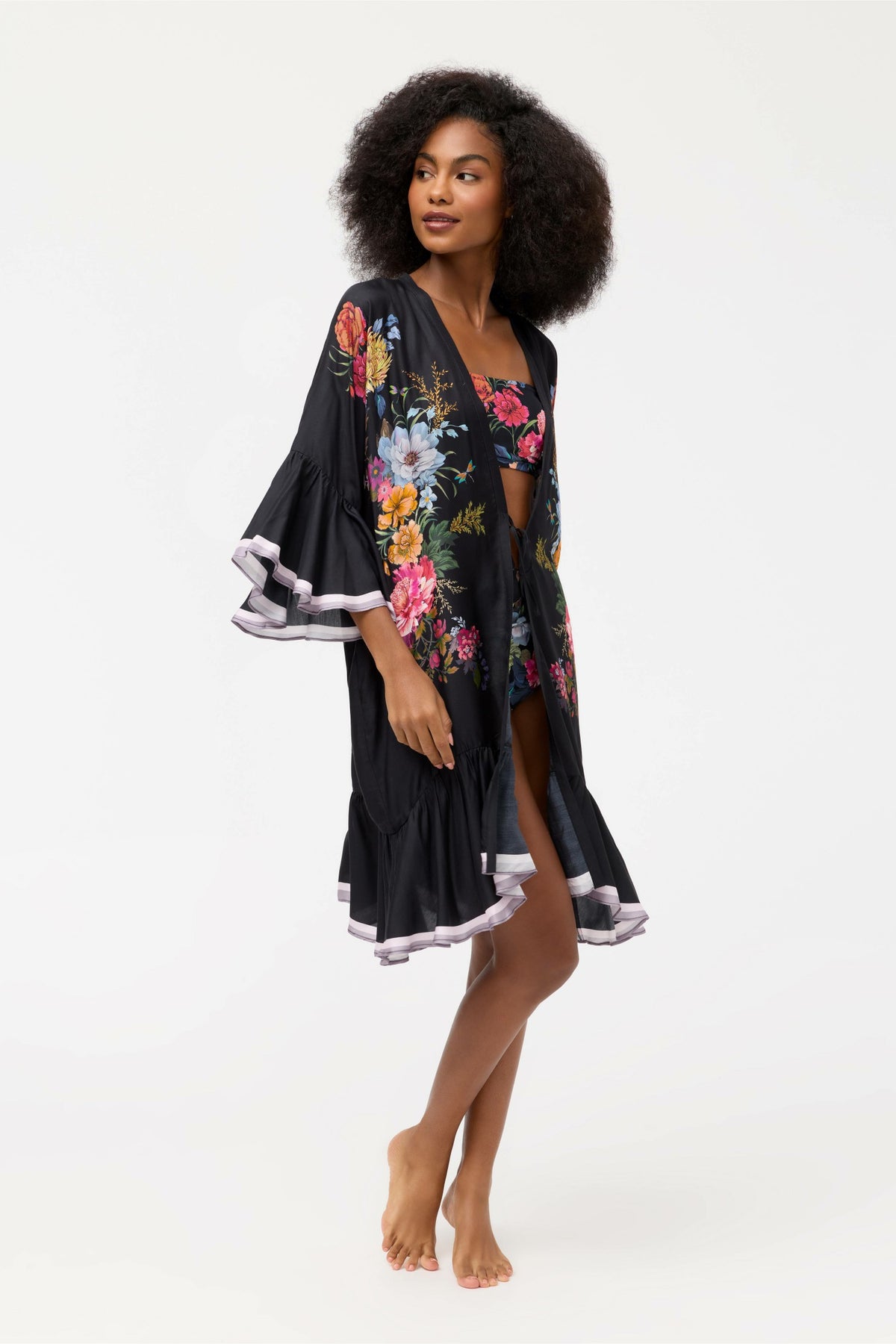 BACCARA RUFFLE KIMONO